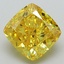 2.81 Ct. Fancy Vivid Yellow Cushion Lab Grown Diamond