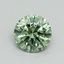 0.62 Ct. Fancy Vivid Green Round Lab Grown Diamond