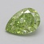 1.02 Ct. Fancy Vivid Green Pear Lab Grown Diamond