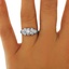 The Shaunna Ring, smalltop view on a hand