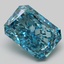 8.42 Ct. Fancy Vivid Blue Radiant Lab Grown Diamond