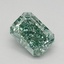 0.62 Ct. Fancy Vivid Green Radiant Lab Grown Diamond