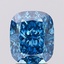 3.06 Ct. Fancy Vivid Blue Cushion Lab Grown Diamond