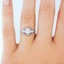 The Acacia Ring, smalltop view on a hand