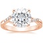 14K Rose Gold Chamise Diamond Ring (1/15 ct. tw.), smalltop view