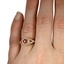The Celesta Ring, smallzoomed in top view on a hand