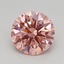 0.65 Ct. Fancy Vivid Pink Round Lab Grown Diamond