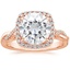 14K Rose Gold Petite Twisted Vine Halo Diamond Ring (1/4 ct. tw.), smalltop view