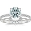 Platinum Petite Demi Diamond Ring (1/5 ct. tw.) with Lunette Diamond Ring