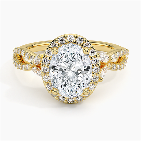 18K Yellow Gold Luxe Willow Halo Diamond Ring (2/5 ct. tw.)