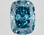 6.03 Ct. Fancy Vivid Blue Cushion Lab Grown Diamond