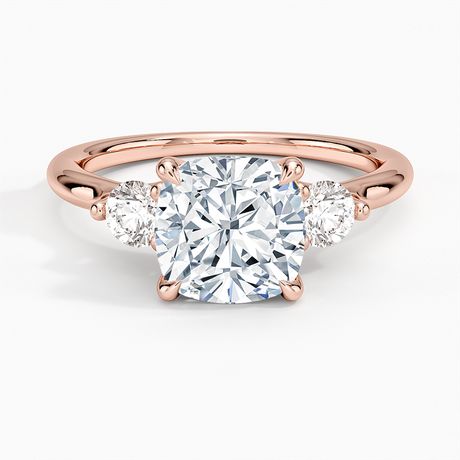 14K Rose Gold Freesia Three Stone Diamond Ring (1/3 ct. tw.)