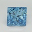 3.19 Ct. Fancy Vivid Blue Princess Lab Grown Diamond