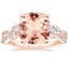 14K Rose Gold Luxe Willow Three Stone Diamond Ring (1/2 ct. tw.), smalltop view