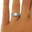 The Lavanya Ring, smalltop view on a hand