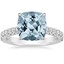 18K White Gold Sienna Half Coverage Diamond Ring, smalltop view