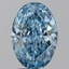 2.56 Ct. Fancy Vivid Blue Oval Lab Grown Diamond