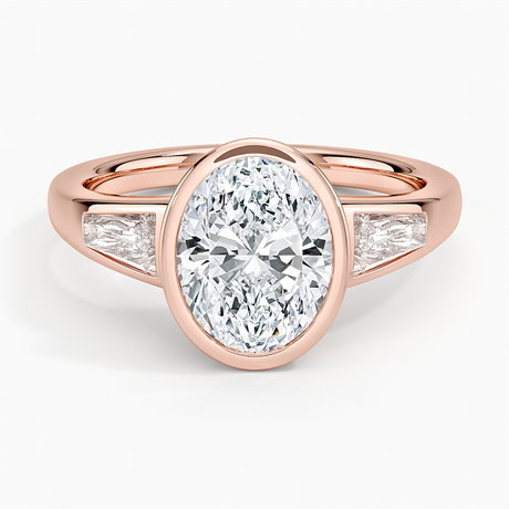 14K Rose Gold Hayes Three Stone Baguette Diamond Ring (1/2 ct. tw.)