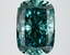 2.80 Ct. Fancy Vivid Green Cushion Lab Grown Diamond