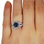 The Zada Ring, smallzoomed in top view on a hand