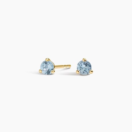 Aquamarine Birthstone Stud Earrings