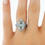 The Poseidon Ring, smalltop view on a hand