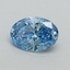 0.52 Ct. Fancy Vivid Blue Oval Lab Grown Diamond