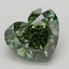1.47 Ct. Fancy Vivid  Green Heart Lab Grown Diamond