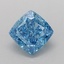 1.01 Ct. Fancy Vivid Blue Cushion Lab Grown Diamond