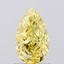 1.00 Ct. Fancy Vivid  Yellow Pear Lab Grown Diamond