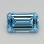 0.58 Ct. Fancy Intense Blue Emerald Lab Grown Diamond