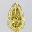 6.09 Ct. Fancy Intense  Yellow Pear Lab Grown Diamond