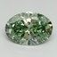 1.63 Ct. Fancy Vivid Green Oval Lab Grown Diamond