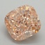 2.57 Ct. Fancy Vivid Orangy Pink Cushion Lab Grown Diamond
