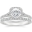18KW Moissanite Joy Diamond Ring (1/3 ct. tw.) with Bliss Diamond Ring (1/5 ct. tw.), smalltop view
