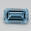 1.09 Ct. Fancy Intense Blue Emerald Lab Grown Diamond