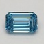 0.86 Ct. Fancy Vivid Blue Emerald Lab Grown Diamond
