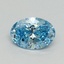0.57 Ct. Fancy Vivid Malibu Blue Oval Lab Grown Diamond