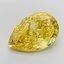 10.16 Ct. Fancy Vivid Yellow Pear Lab Grown Diamond
