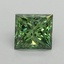 0.97 Ct. Fancy Vivid Green Princess Lab Grown Diamond
