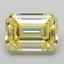 4.43 Ct. Fancy Intense Yellow Emerald Lab Grown Diamond