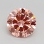 1.31 Ct. Fancy Vivid Pink Round Lab Grown Diamond