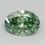 1.51 Ct. Fancy Vivid Green Oval Lab Grown Diamond