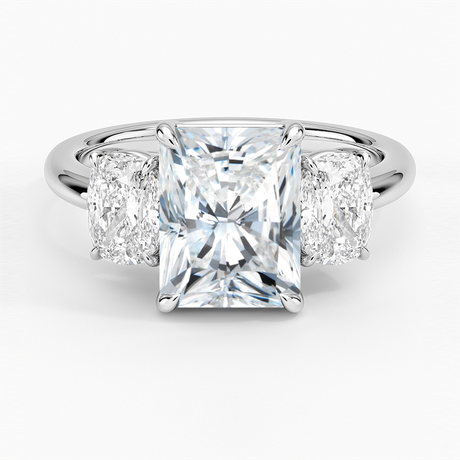 Platinum Luxe Faye Elongated Cushion Three Stone Diamond Ring (1 ct. tw.)