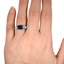 The Loreen Ring, smallzoomed in top view on a hand