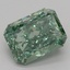 1.57 Ct. Fancy Vivid Green Radiant Lab Grown Diamond