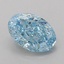 1.09 Ct. Fancy Vivid Blue Oval Lab Grown Diamond