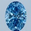 1.51 Ct. Fancy Vivid Blue Oval Lab Grown Diamond