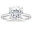 18K White Gold Freesia 2mm Solitaire Ring, smalltop view