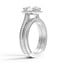 Cushion Halo Double Band Diamond Ring, smallside view